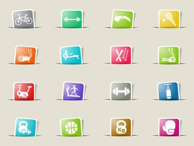 spor ekipmanları Icon set