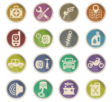 Araba Dükkanı Icon set