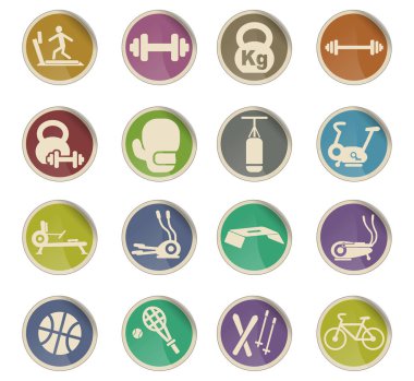 spor ekipmanları Icon set