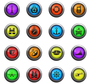 Sahil Güvenlik Icon set
