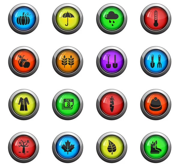 Sonbahar Icon set — Stok Vektör