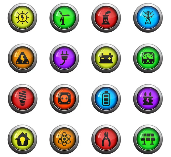 Elektrik Icon set — Stok Vektör