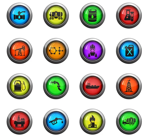 Petrol Icon set çıkarımı — Stok Vektör