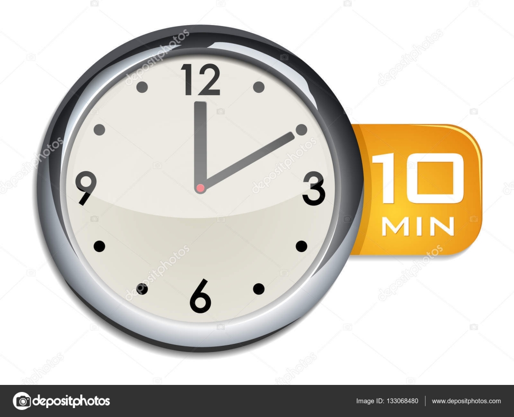office wall clock timer 10 minutes stock vector ayax55 133068480