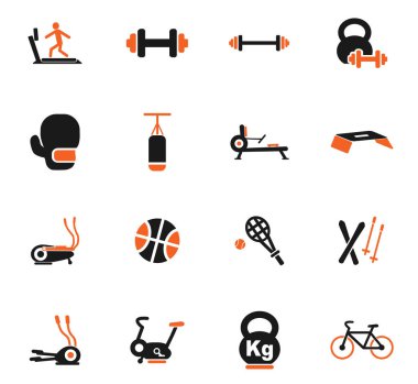 spor ekipmanları Icon set