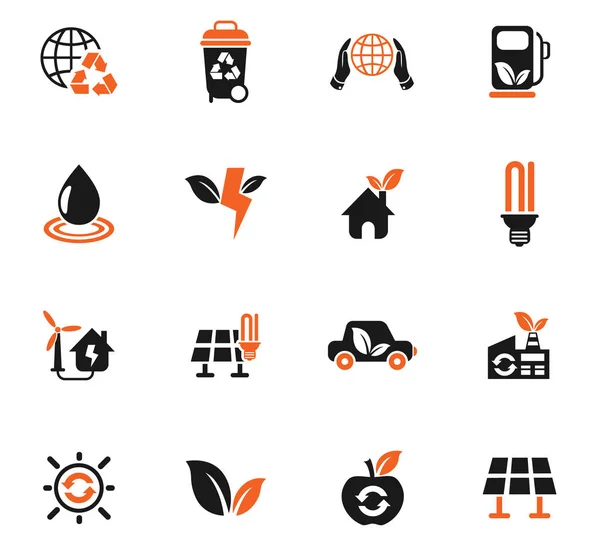 Alternative energy icon set — Stock Vector