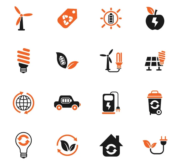 Conjunto de iconos de energía alternativa — Vector de stock