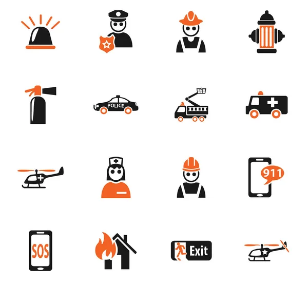 Acil Icon set — Stok Vektör