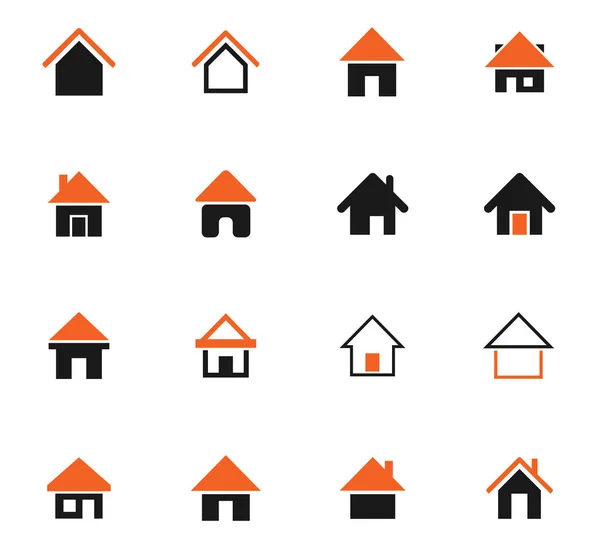 Home icon set — Stock Vector