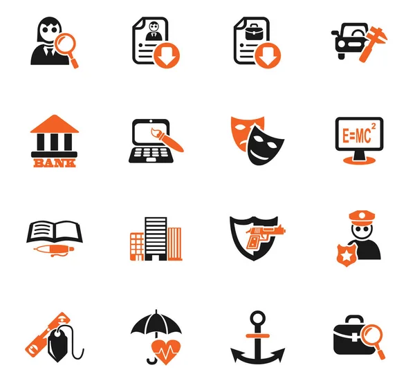 Job search icon set — Stock Vector