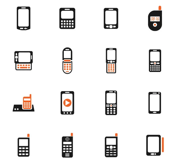 Telefoons pictogrammenset — Stockvector