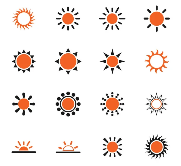 Sun icons set — Stock Vector