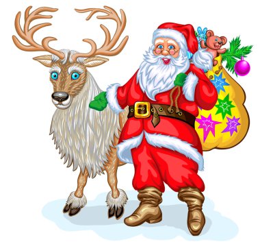 Noel Baba ve ren geyiği