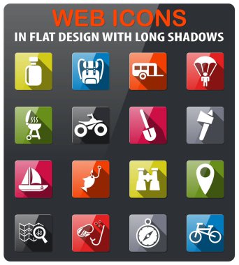 Aktif istirahat Icon set