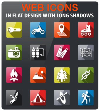 Aktif istirahat Icon set