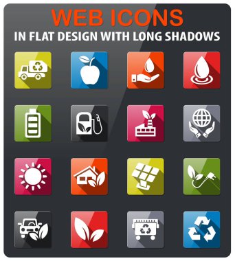 Alternatif enerji simgesi seti