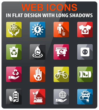 Alternatif enerji simgesi seti