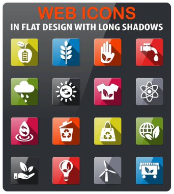 Alternatif enerji simgesi seti