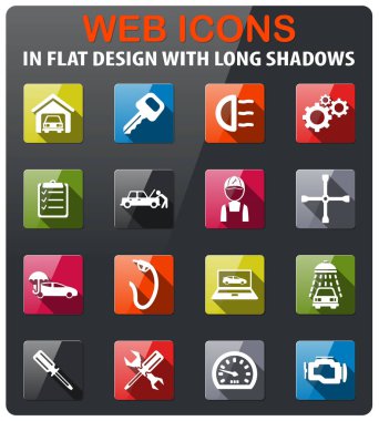 Araba Servis sadece simgeleri