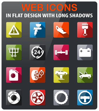 Araba Dükkanı Icon set