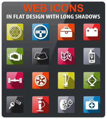 Araba Dükkanı Icons set