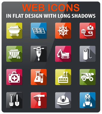 kömür sanayi simge seti