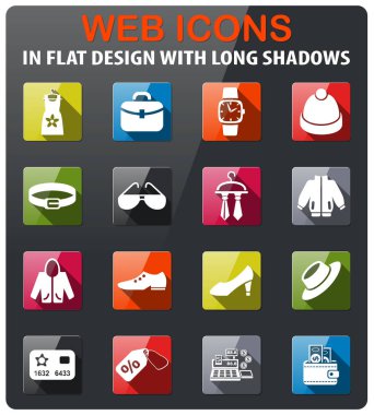 elbise alışveriş Icon set