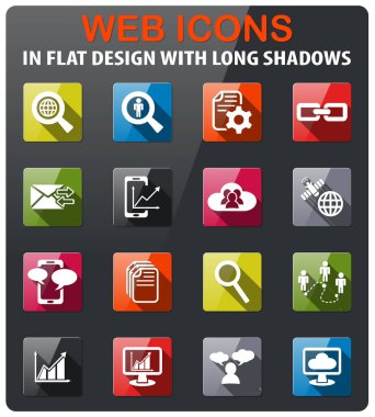 veri analitik ve sosyal ağ simge seti