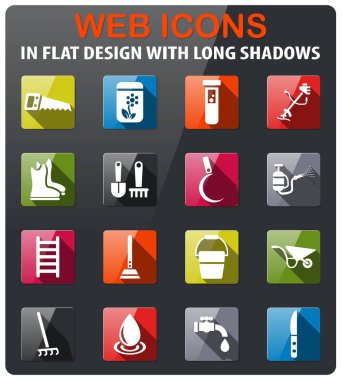 Bahçe aletleri Icon set