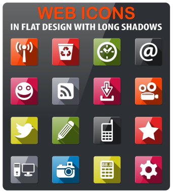 Sosyal ortam simgesi seti