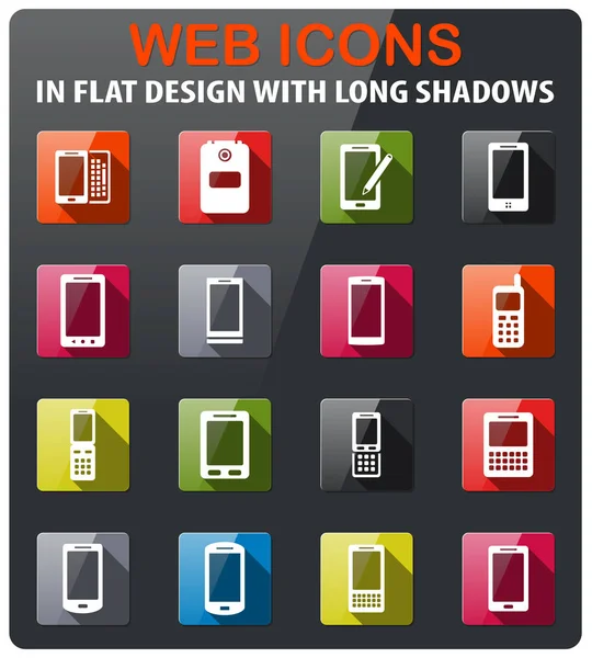 Telefoons gewoon pictogrammen — Stockvector