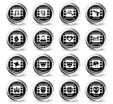 sinema tür Icon set