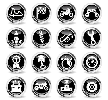 moto racing Icon set