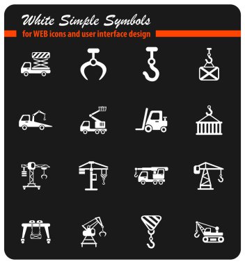 kaldırma makineleri Icon set