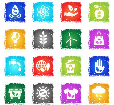 Alternatif enerji simgesi seti