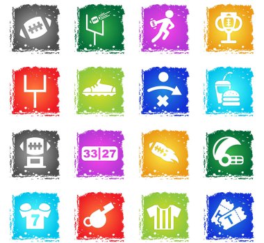 Amerikan futbolu Icon set