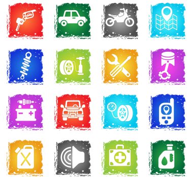 Araba Dükkanı Icon set