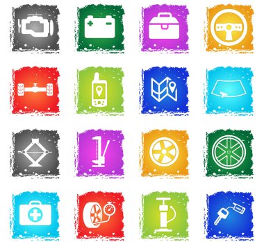 Araba Dükkanı Icons set