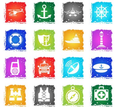 Sahil Güvenlik Icon set