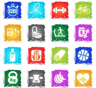 Fitness üzerinde simgeler kümesi.