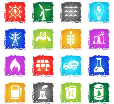 yakıt ve güç Icon set