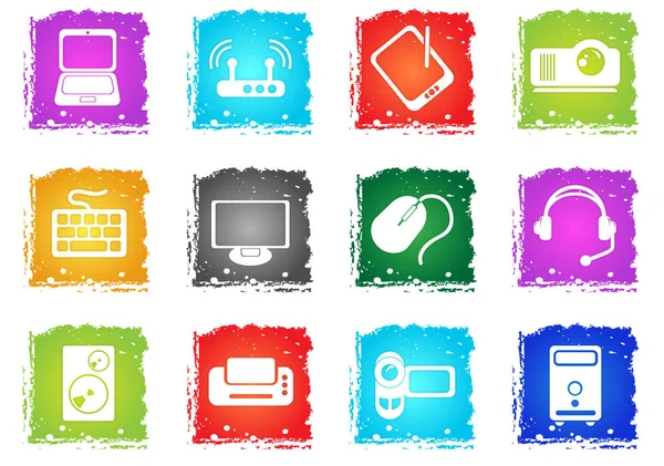 Computer equipment icons — Stock Vector