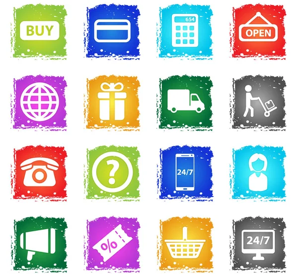 E-commerce simplesmente ícones —  Vetores de Stock