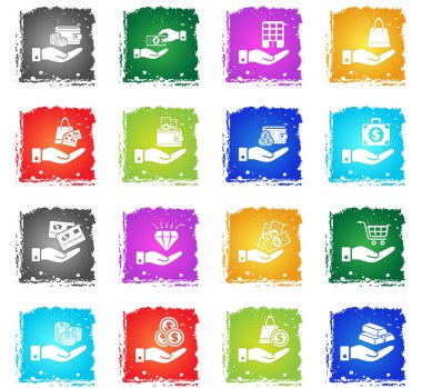 el ve para simgesi seti