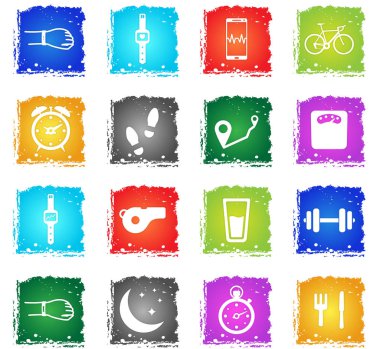 Koşu ve egzersiz sadece simgeleri