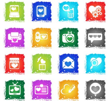 aşk mesajları Icon set