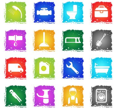 Sıhhi tesisat hizmet sadece simgeleri