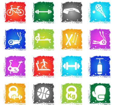 spor ekipmanları Icon set