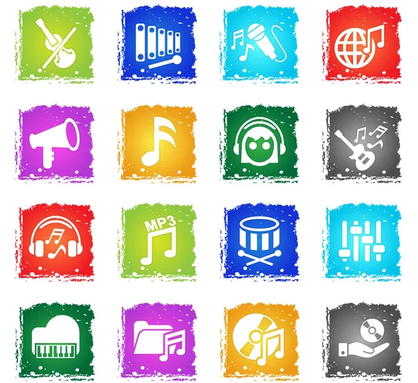 Ensemble d'icônes musique — Image vectorielle