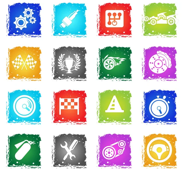 Racing icon set — Stock Vector